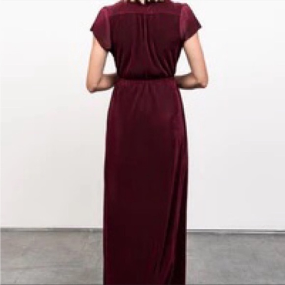 Baltic Born Athena Pleated Short Sleeve Mulberry Maxi Dress Size XS - Picture 13 of 14